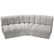 Bowery Hill Contemporary Grey Boucle Fabric Modular Sectional