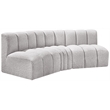 Bowery Hill Contemporary Grey Boucle Fabric Modular Sectional