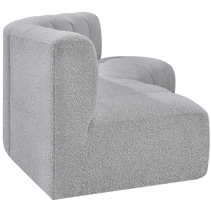 Bowery Hill Contemporary Grey Boucle Fabric Modular Sectional