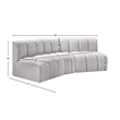 Bowery Hill Contemporary Grey Boucle Fabric Modular Sectional