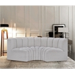 Bowery Hill Contemporary Grey Boucle Fabric Modular Sectional