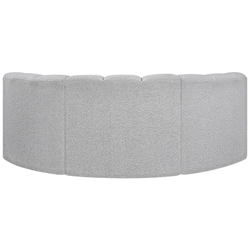 Bowery Hill Contemporary Grey Boucle Fabric Modular Sectional