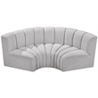 Bowery Hill Contemporary Grey Boucle Fabric Modular Sectional