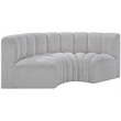 Bowery Hill Contemporary Grey Boucle Fabric Modular Sectional
