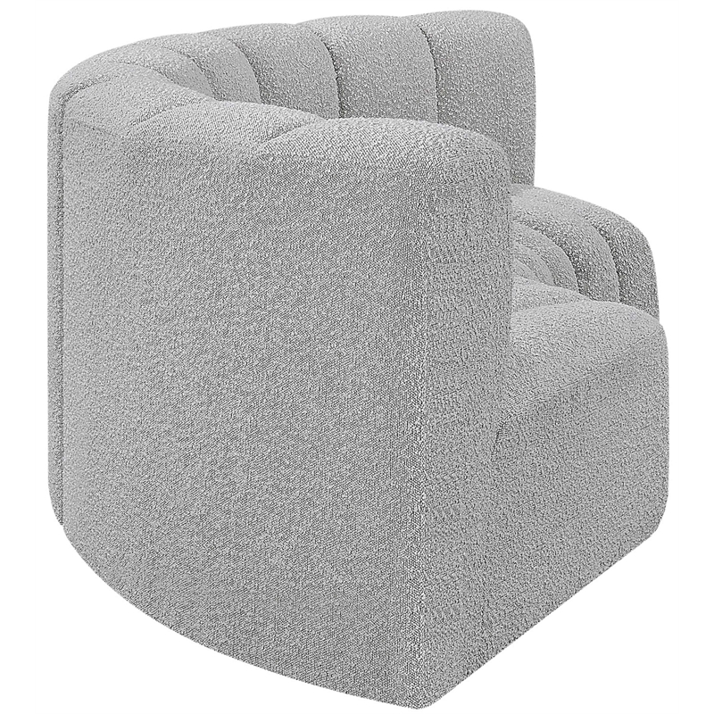 Bowery Hill Contemporary Grey Boucle Fabric Modular Sectional
