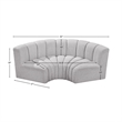 Bowery Hill Contemporary Grey Boucle Fabric Modular Sectional