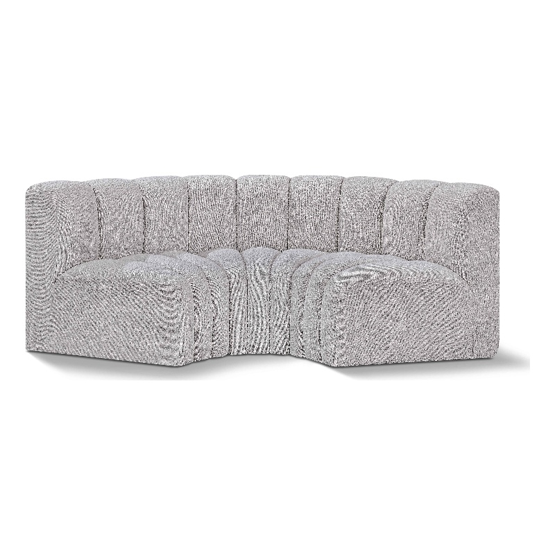 Bowery Hill Contemporary Grey Boucle Fabric Modular Sectional