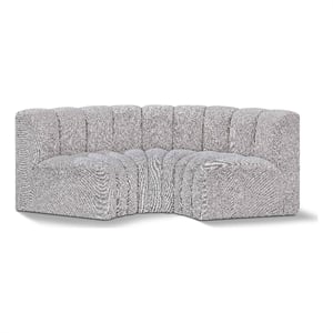 Bowery Hill Contemporary Grey Boucle Fabric Modular Sectional