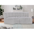 Bowery Hill Contemporary Grey Boucle Fabric Modular Sectional