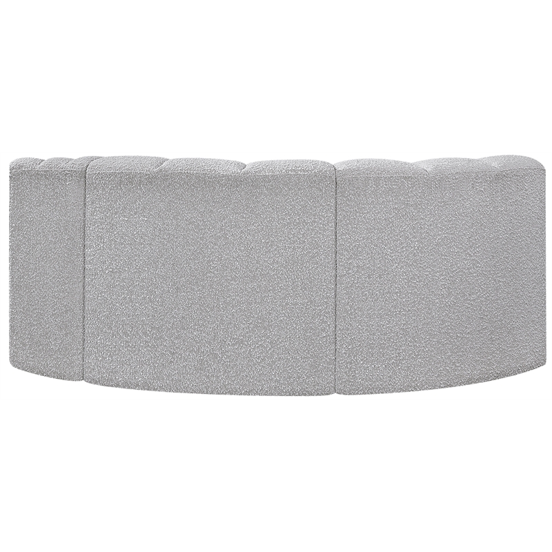Bowery Hill Contemporary Grey Boucle Fabric Modular Sectional