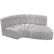 Bowery Hill Contemporary Grey Boucle Fabric Modular Sectional