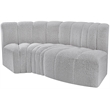 Bowery Hill Contemporary Grey Boucle Fabric Modular Sectional