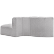 Bowery Hill Contemporary Grey Boucle Fabric Modular Sectional