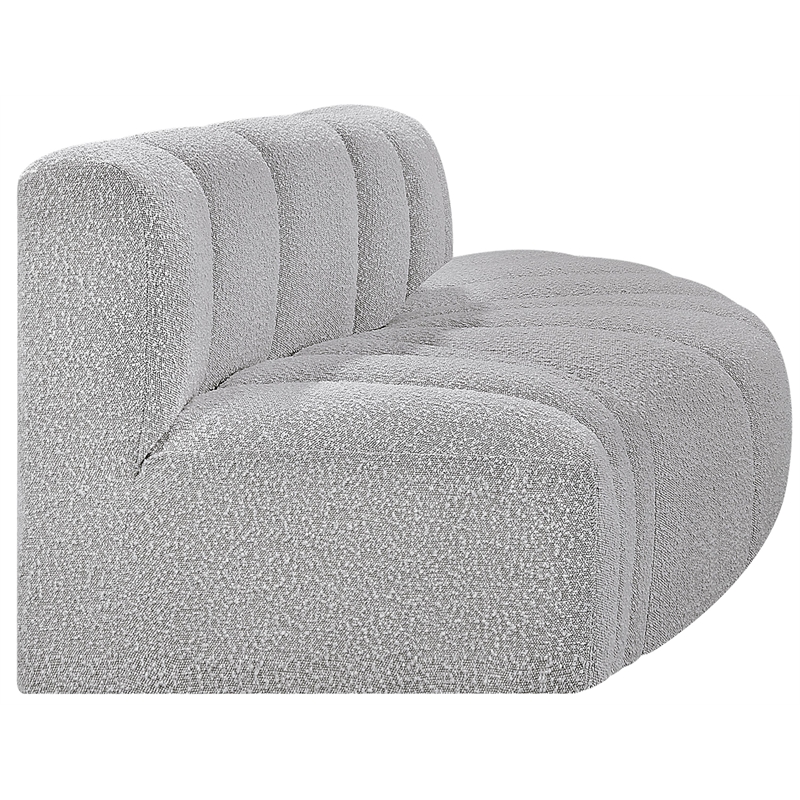 Bowery Hill Contemporary Grey Boucle Fabric Modular Sectional