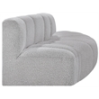 Bowery Hill Contemporary Grey Boucle Fabric Modular Sectional
