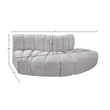 Bowery Hill Contemporary Grey Boucle Fabric Modular Sectional