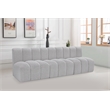 Bowery Hill Contemporary Grey Boucle Fabric Modular Sectional