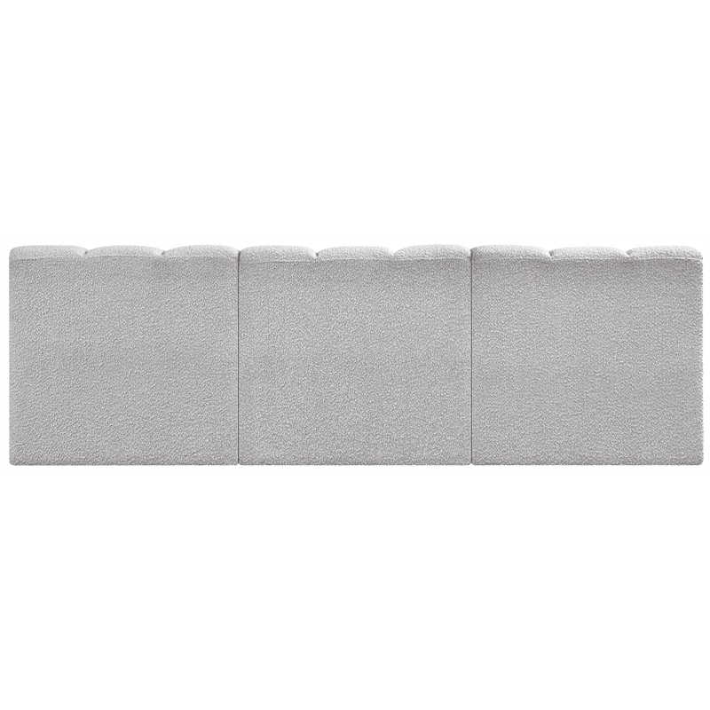 Bowery Hill Contemporary Grey Boucle Fabric Modular Sectional