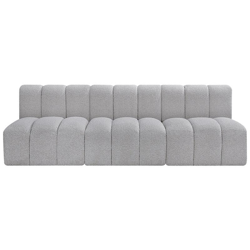 Bowery Hill Contemporary Grey Boucle Fabric Modular Sectional