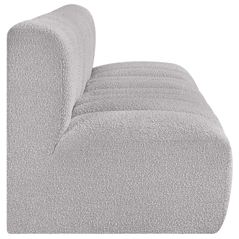 Bowery Hill Contemporary Grey Boucle Fabric Modular Sectional