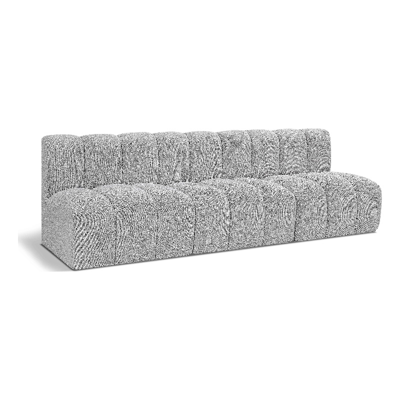 Bowery Hill Contemporary Grey Boucle Fabric Modular Sectional