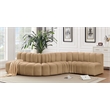 Bowery Hill Contemporary Soft Camel Velvet Modular Sectional