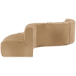 Bowery Hill Contemporary Soft Camel Velvet Modular Sectional
