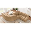 Bowery Hill Contemporary Soft Camel Velvet Modular Sectional