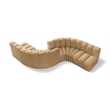 Bowery Hill Contemporary Soft Camel Velvet Modular Sectional