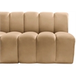 Bowery Hill Contemporary Soft Camel Velvet Modular Sectional