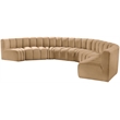 Bowery Hill Contemporary Soft Camel Velvet Modular Sectional