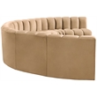 Bowery Hill Contemporary Soft Camel Velvet Modular Sectional