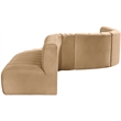 Bowery Hill Contemporary Soft Camel Velvet Modular Sectional