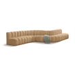 Bowery Hill Contemporary Soft Camel Velvet Modular Sectional