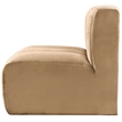 Bowery Hill Contemporary Deep Channel Tufted Soft Camel Velvet Straight Chair