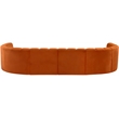 Bowery Hill Contemporary Soft Cognac Velvet Modular Sectional