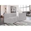 Bowery Hill Contemporary Grey Boucle Fabric Modular Sectional