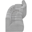 Bowery Hill Contemporary Grey Boucle Fabric Modular Sectional