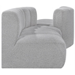 Bowery Hill Contemporary Grey Boucle Fabric Modular Sectional
