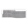 Bowery Hill Contemporary Grey Boucle Fabric Modular Sectional