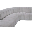 Bowery Hill Contemporary Grey Boucle Fabric Modular Sectional
