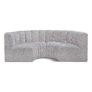 Bowery Hill Contemporary Grey Boucle Fabric Modular Sectional