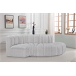 Bowery Hill Contemporary Grey Boucle Fabric Modular Sectional