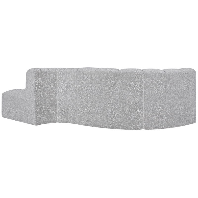 Bowery Hill Contemporary Grey Boucle Fabric Modular Sectional