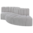 Bowery Hill Contemporary Grey Boucle Fabric Modular Sectional