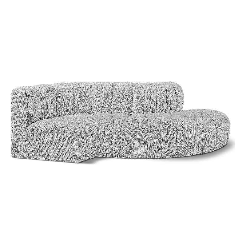 Bowery Hill Contemporary Grey Boucle Fabric Modular Sectional