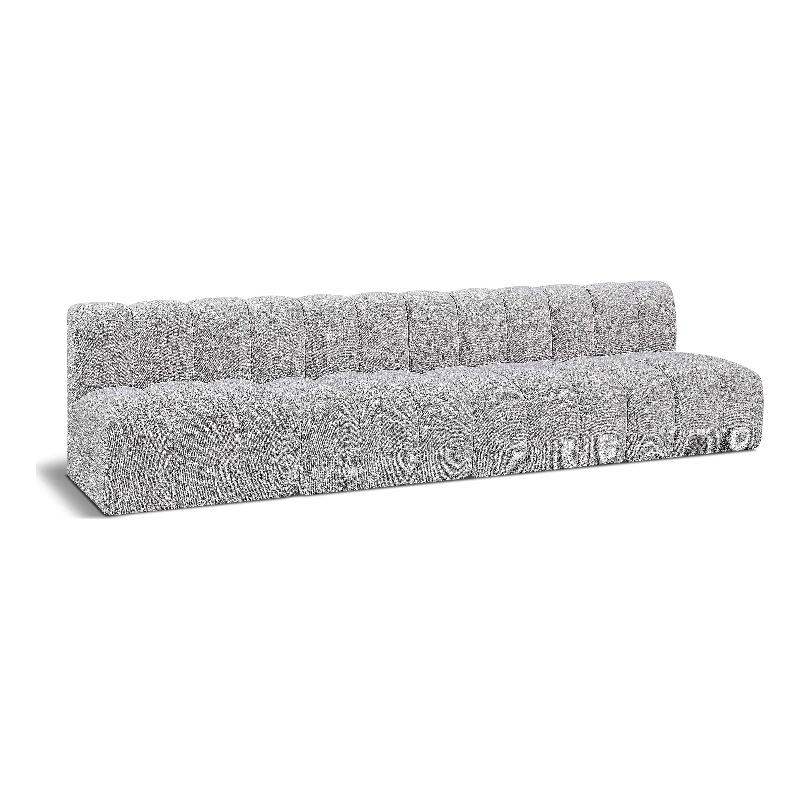 Bowery Hill Contemporary Grey Boucle Fabric Modular Sectional
