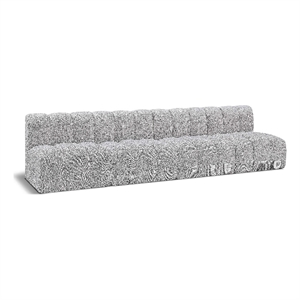 Bowery Hill Contemporary Grey Boucle Fabric Modular Sectional
