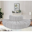 Bowery Hill Contemporary Grey Boucle Fabric Modular Sectional