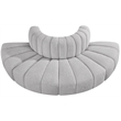 Bowery Hill Contemporary Grey Boucle Fabric Modular Sectional